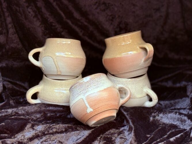 Tazze legno fume per stuk €15  (set van 5 voor €60,=) Houtgestookt Laborne 2025